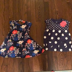 3T navy dress and polka dot shirt